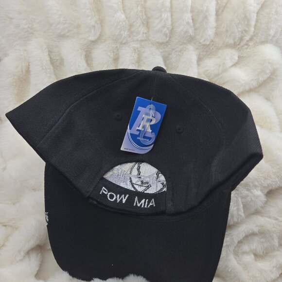 POW / MIA Hat Ball Cap You Are Not Forgotten Black and White (NWT) - Picture 4 of 4